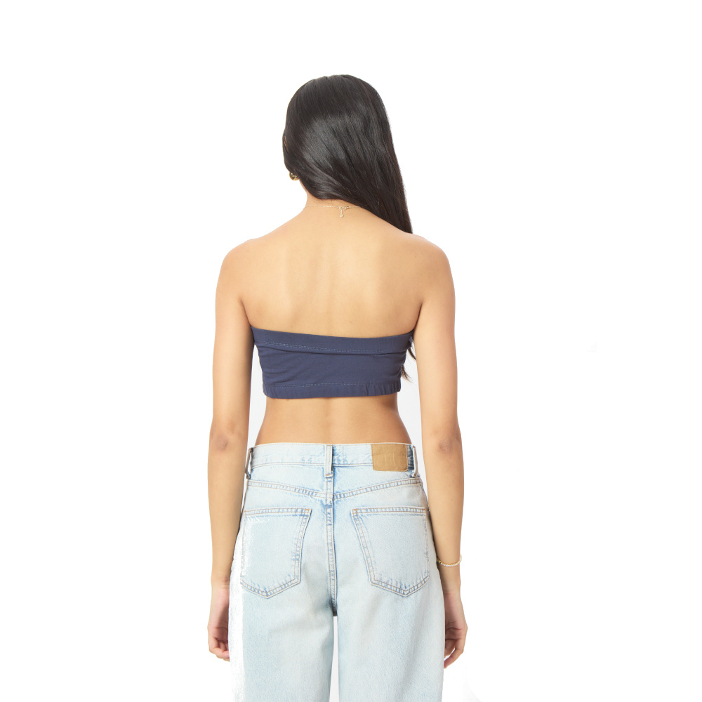 HYPE AND VICE UCLA Script Bandeau Top Navy