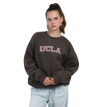 HYPE AND VICE UCLA Pink Block Offside Crewneck Brown