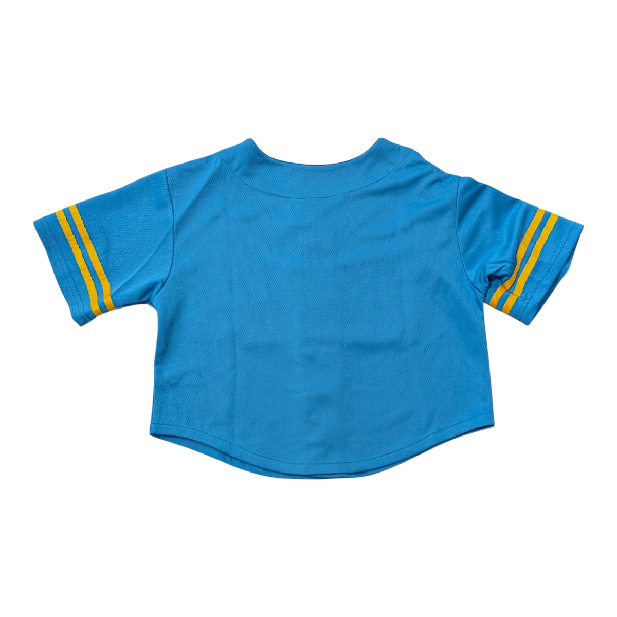 HYPE AND VICE UCLA Script Cropped Baseball Jersey