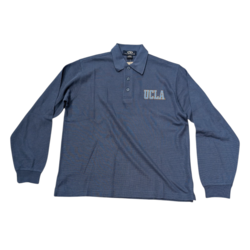 Vantage UCLA Tall Mark Silk Polo Long Sleeve Ocean