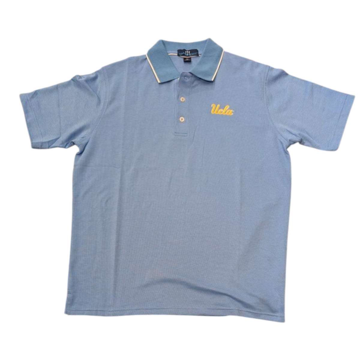 vansport UCLA Script Pima Nailhead Stripe Polo