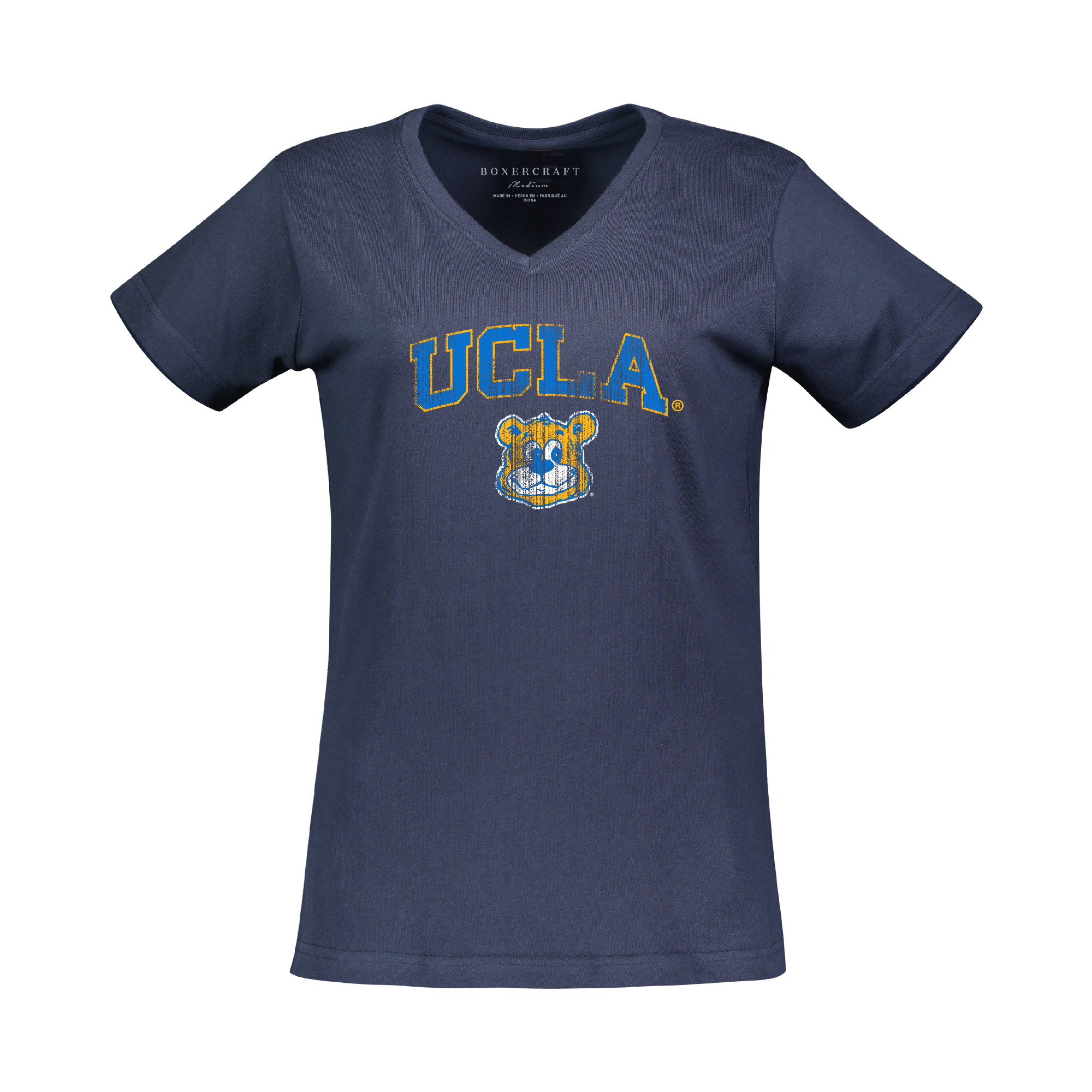 Boxercraft UCLA Classic Joe Bear Womens V Neck Tee