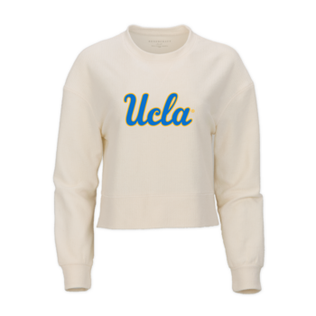 Boxercraft UCLA Script Rib Knit Corded Boxy Crew