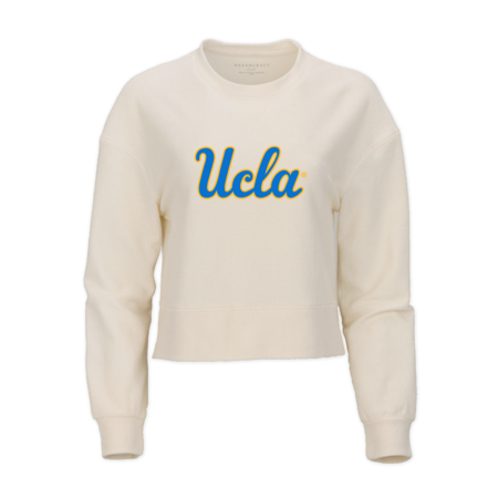 Boxercraft UCLA Script Rib Knit Corded Boxy Crew