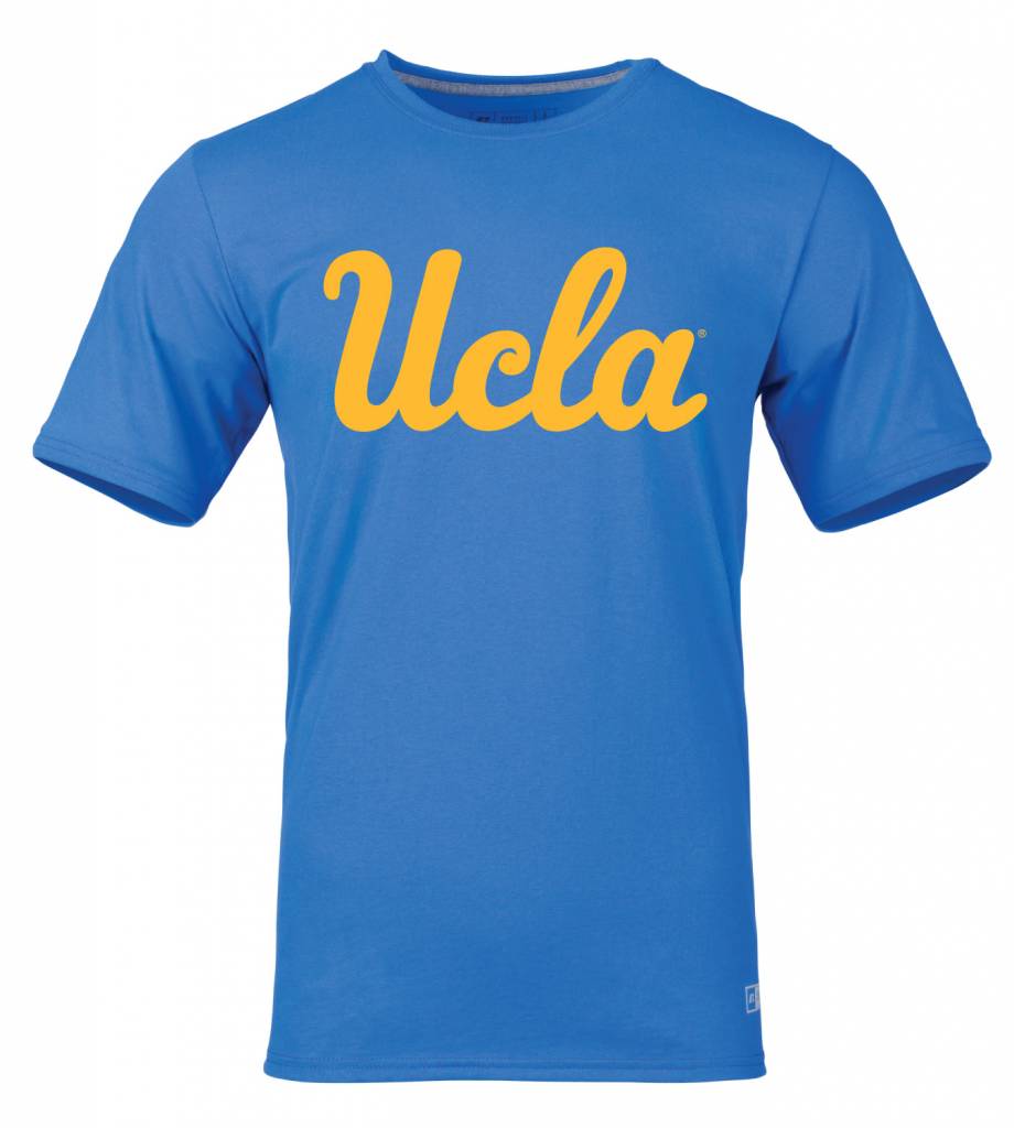 RUSSELL UCLA Youth Collgaite Blue Tee Gold Script - 64STTBO