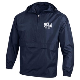 Champion UCLA Pack N Go Jacket - Marine Navy UCLA Block Est.1919 White Font