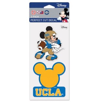 Wincraft UCLA / DISNEY MICKEY MOUSE PERFECT CUT DECAL SET OF TWO 4" X 4"