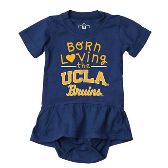 WES AND WILLY WES AND WILLY UCLA SS Kids Ruffle Hopper with Born Loving the UCLA/Bruins Midnight/Navy