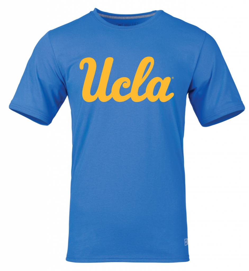 UCLA Gold Script Mens Tee -Collegiate Blue