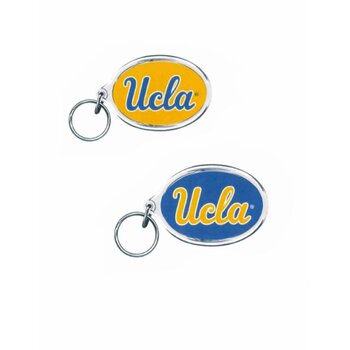 Wincraft Acrylic Keyring Oval UCLA Script Blue & Yellow