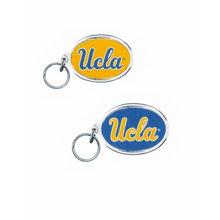 Wincraft Acrylic Keyring Oval UCLA Script Blue & Yellow