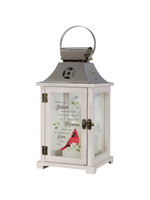 Carson Home Accents 15" Silver Top Lantern - Cardinal Heaven