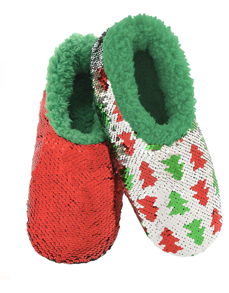 red christmas slippers