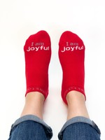 Notes to Self I Am Joyful Socks Red Large
