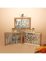 Gerson Companies Thankful & Blessed Wood & Metal Harvest Sign