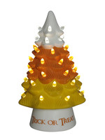 Opportunities 13" Light Up Ceramic Candy Corn Halloween Tree