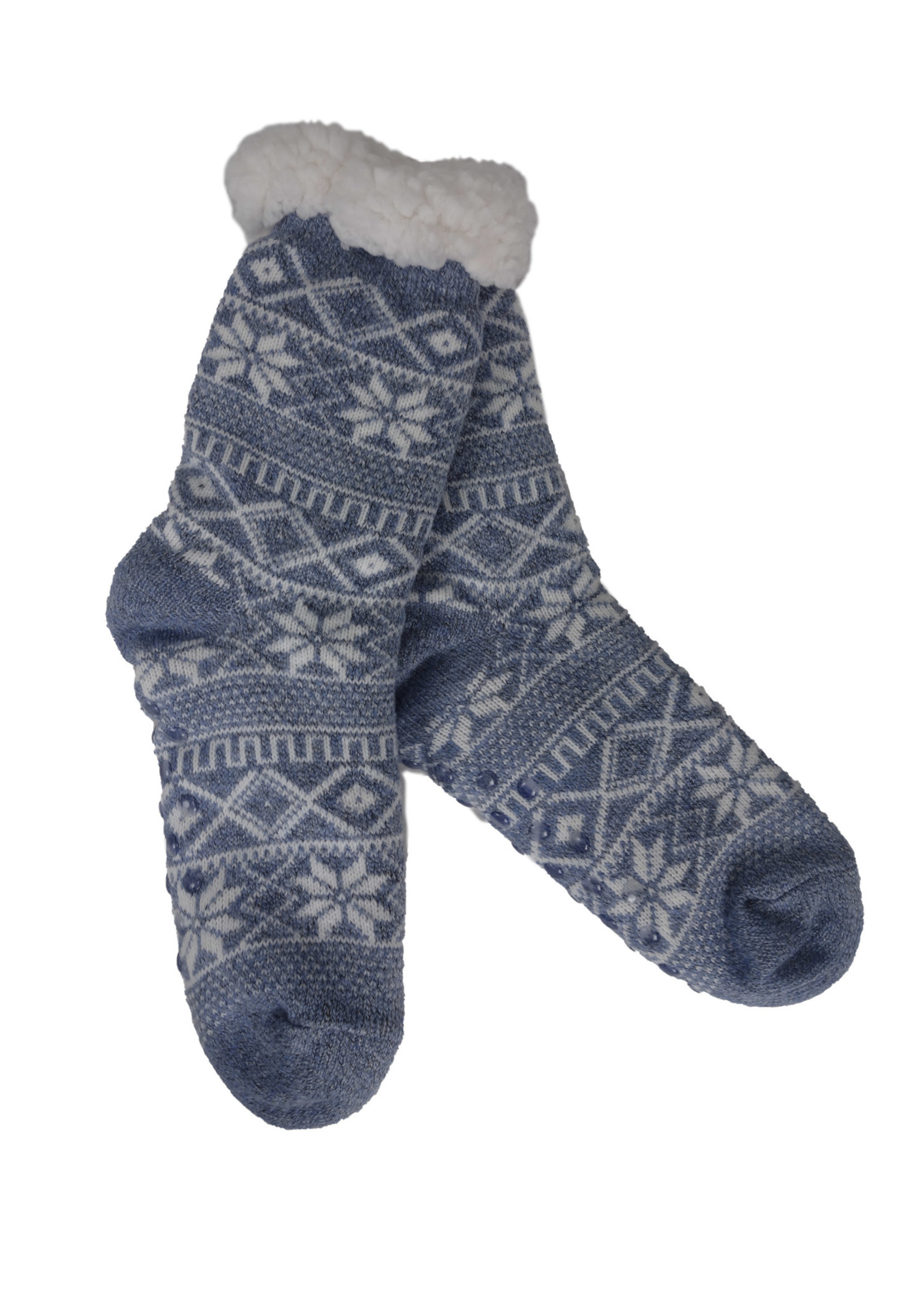 Fashion by Mirabeau Fair Isle Snowflake Thermal Slipper Socks