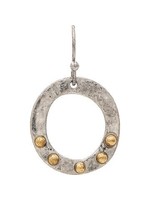 Rain Jewelry Silver Circle Gold Dots Earring