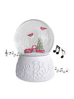 Christmas is Forever Red Truck Musical Snow Globe