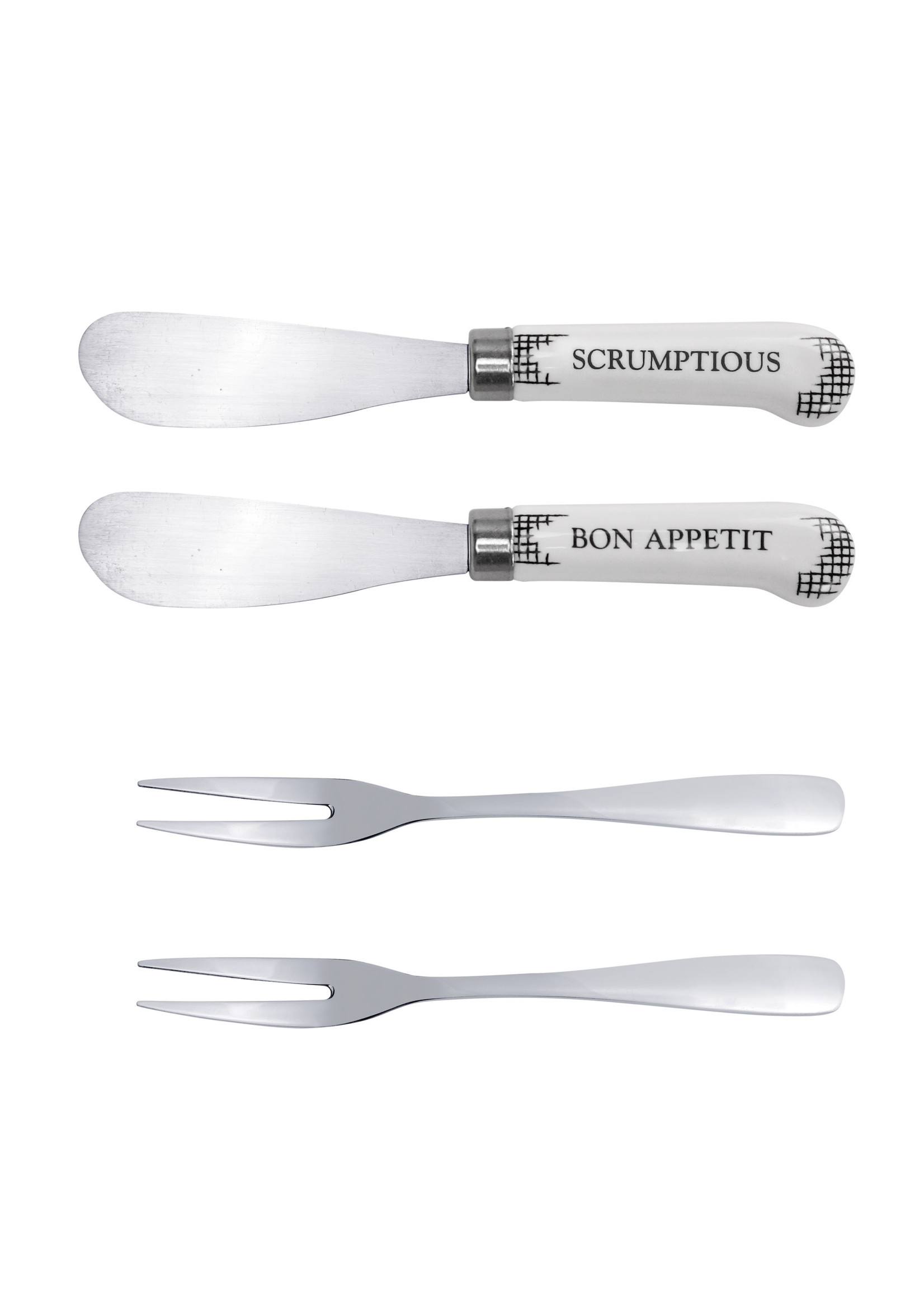 At Home by Mirabeau 4 Pcs Cheese Spreader & Fork Set