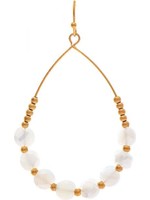 Rain Jewelry Gold Opalized Bead Hoop Earring