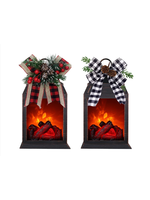 Christmas is Forever 12" Christmas Time Fireplace Lantern