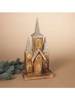 Gerson Companies 16" Holiday Lighted Wood House