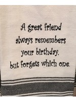 Wild Hare Designs A Great Friend Always Remembers Towel