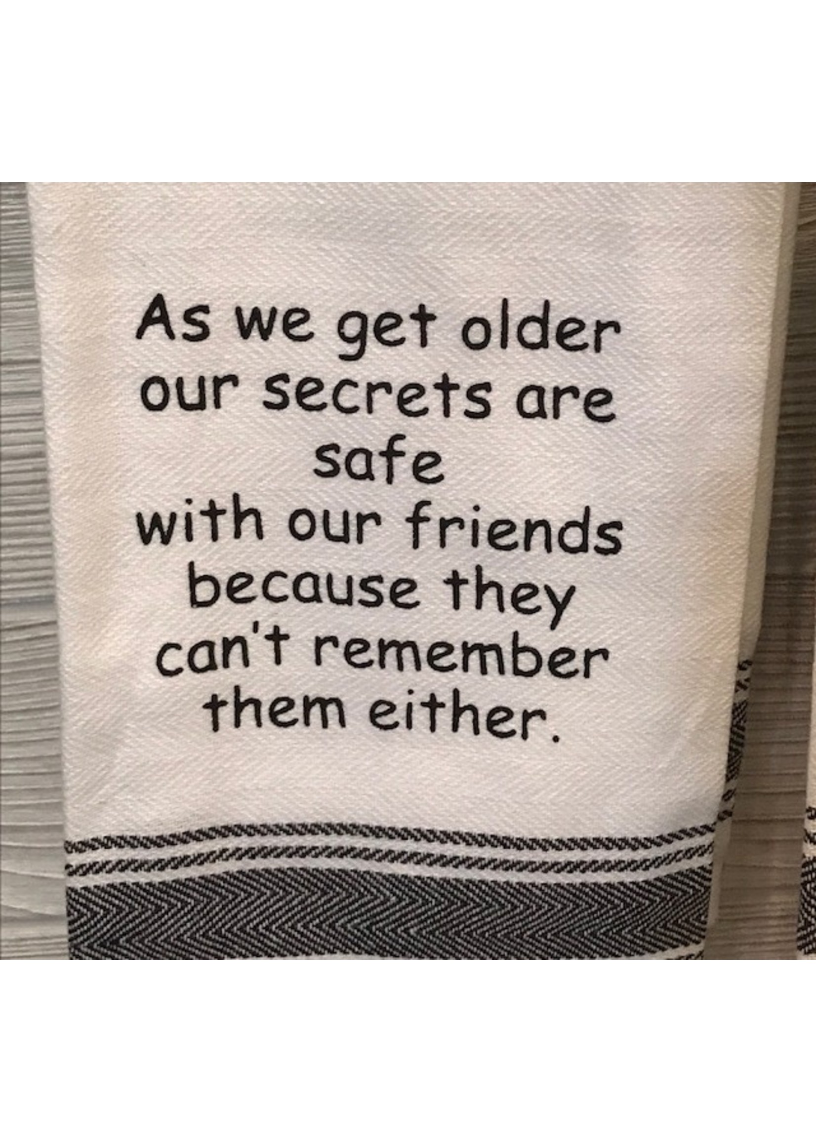 Wild Hare Designs Secrets Are Safe with Friends Towel