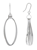 Rain Jewelry Silver Triple Oval Spinney Earring