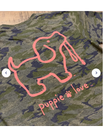 Puppie Love Puppie Love Camo tshirt