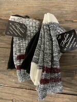 Women's Extra Soft Crew Socks 2pk Black/Red