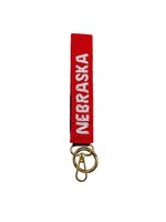 Beaded Nebraska Keychain