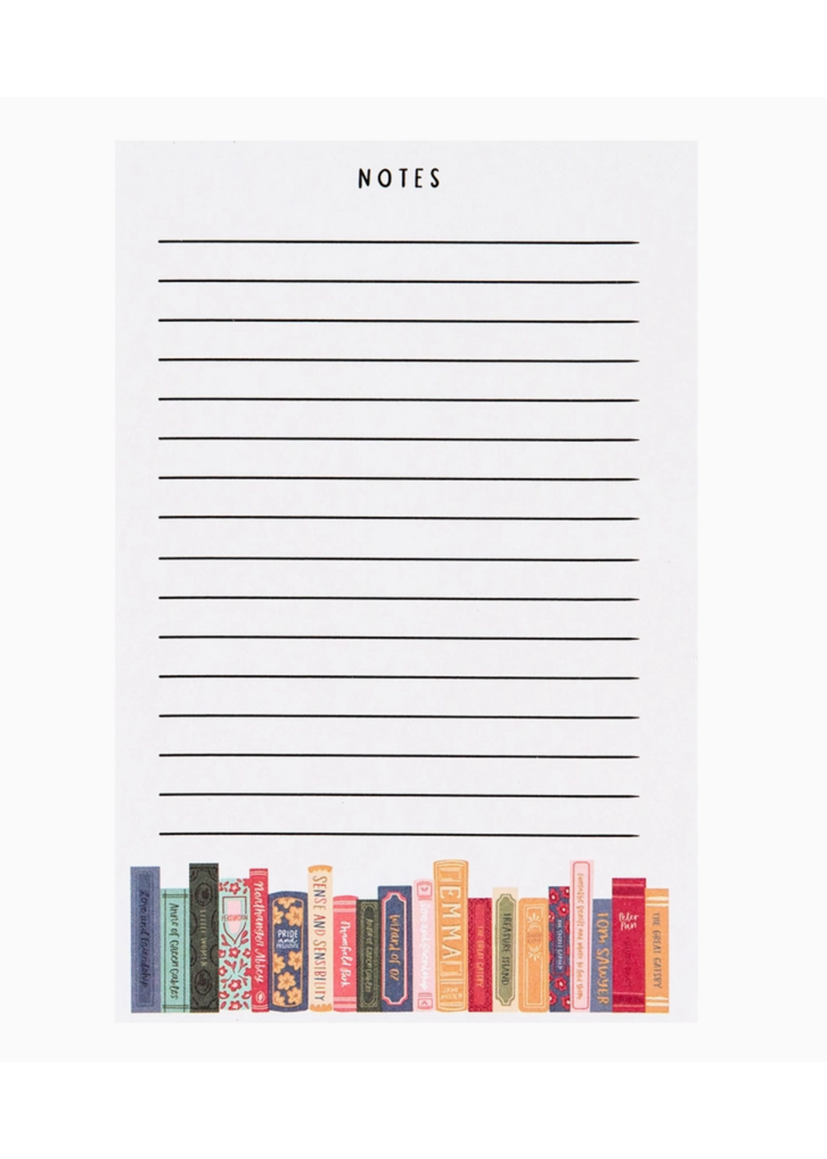 Classics Bookshelf 4x6 Notepad