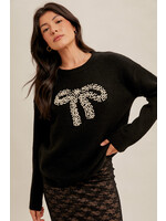 Bow Bending Crew Neck Sweater