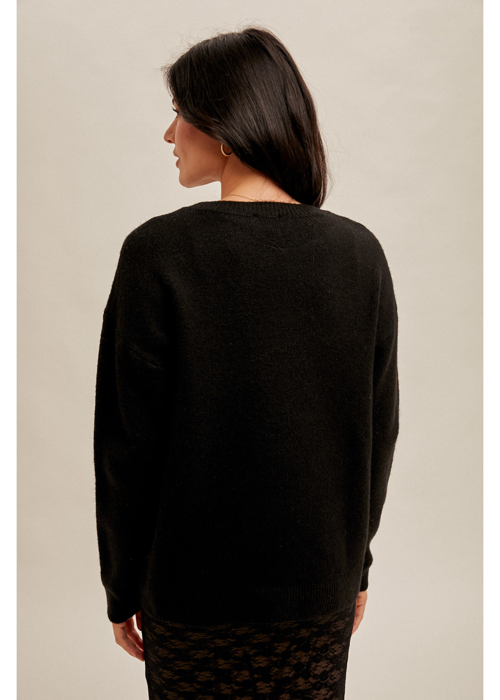 Bow Bending Crew Neck Sweater