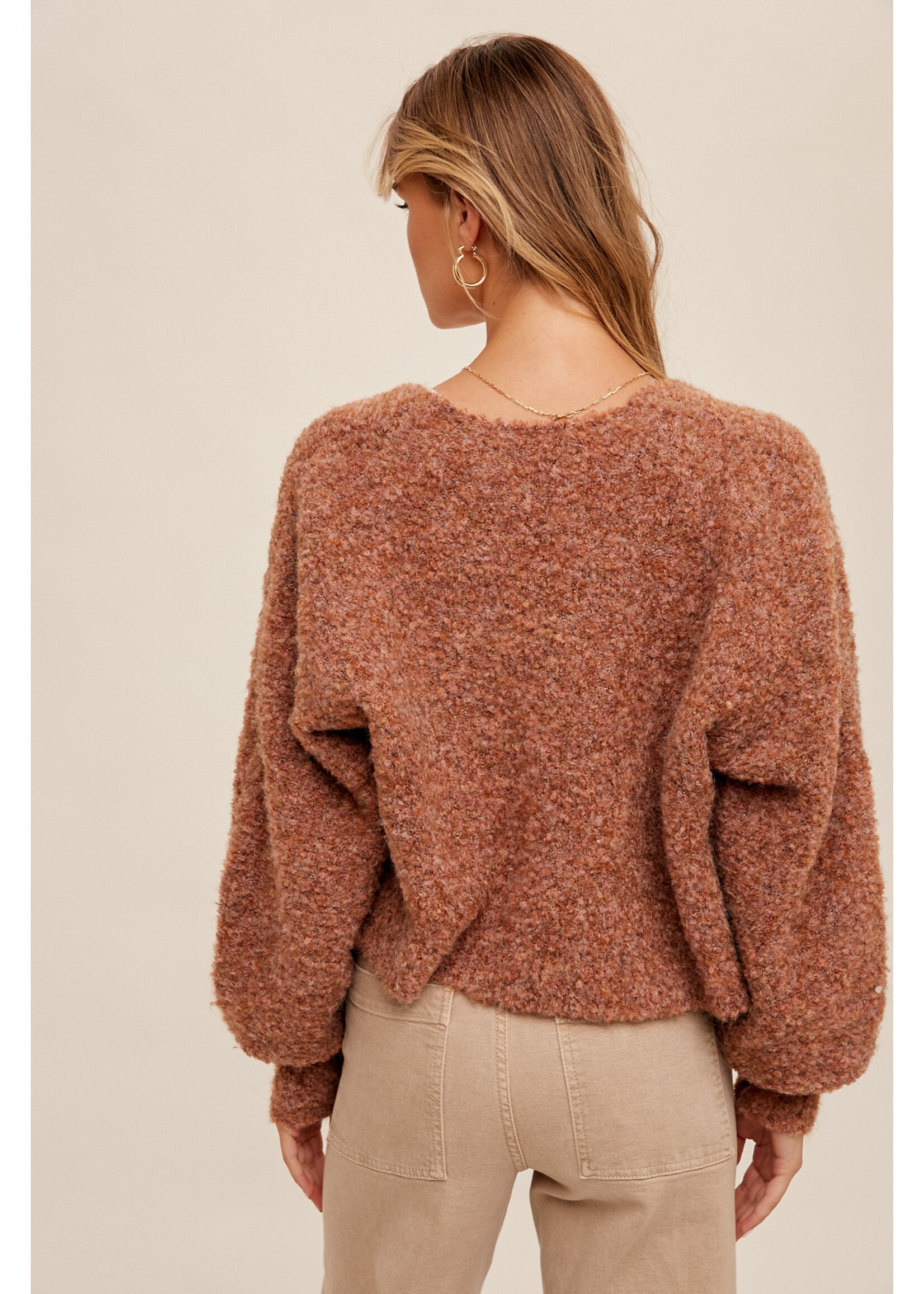 Hem & Thread Boucle Sweater Shrug