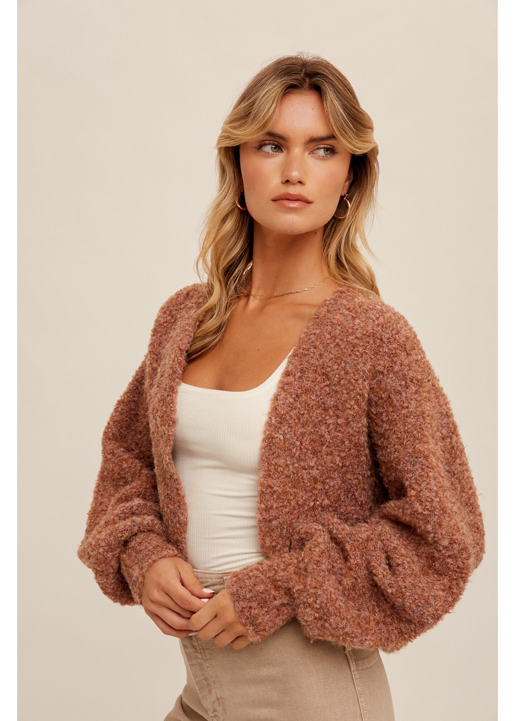 Hem & Thread Boucle Sweater Shrug