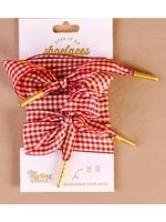 Gingham Red Shoelaces