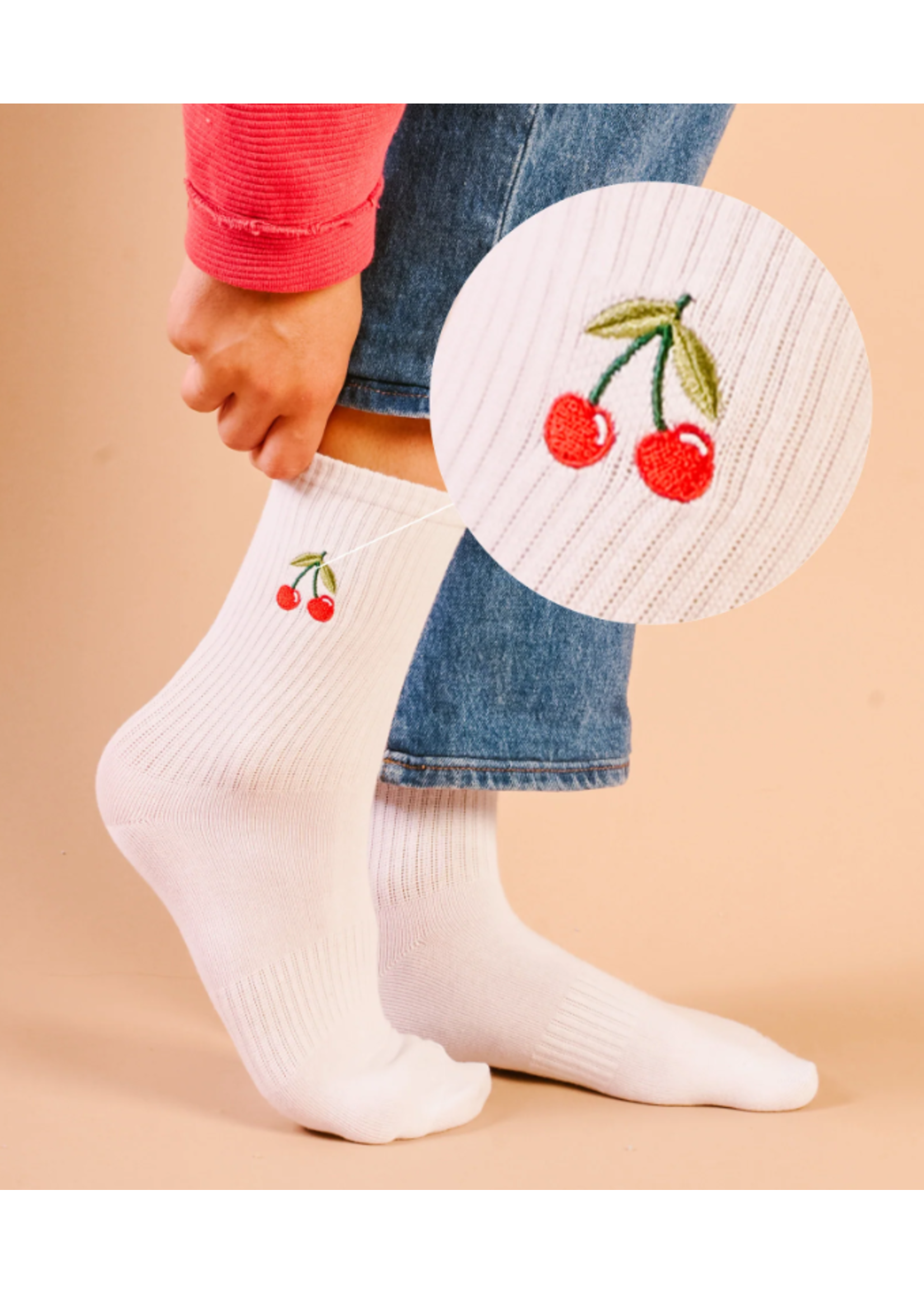 Embroidered Crew Socks