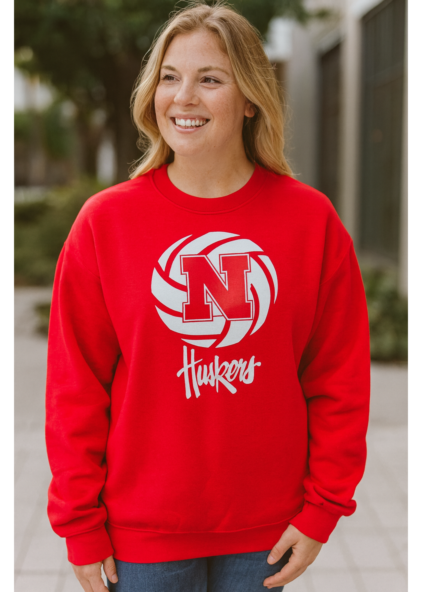 Nebraska Volleyball Red Sweatshirt