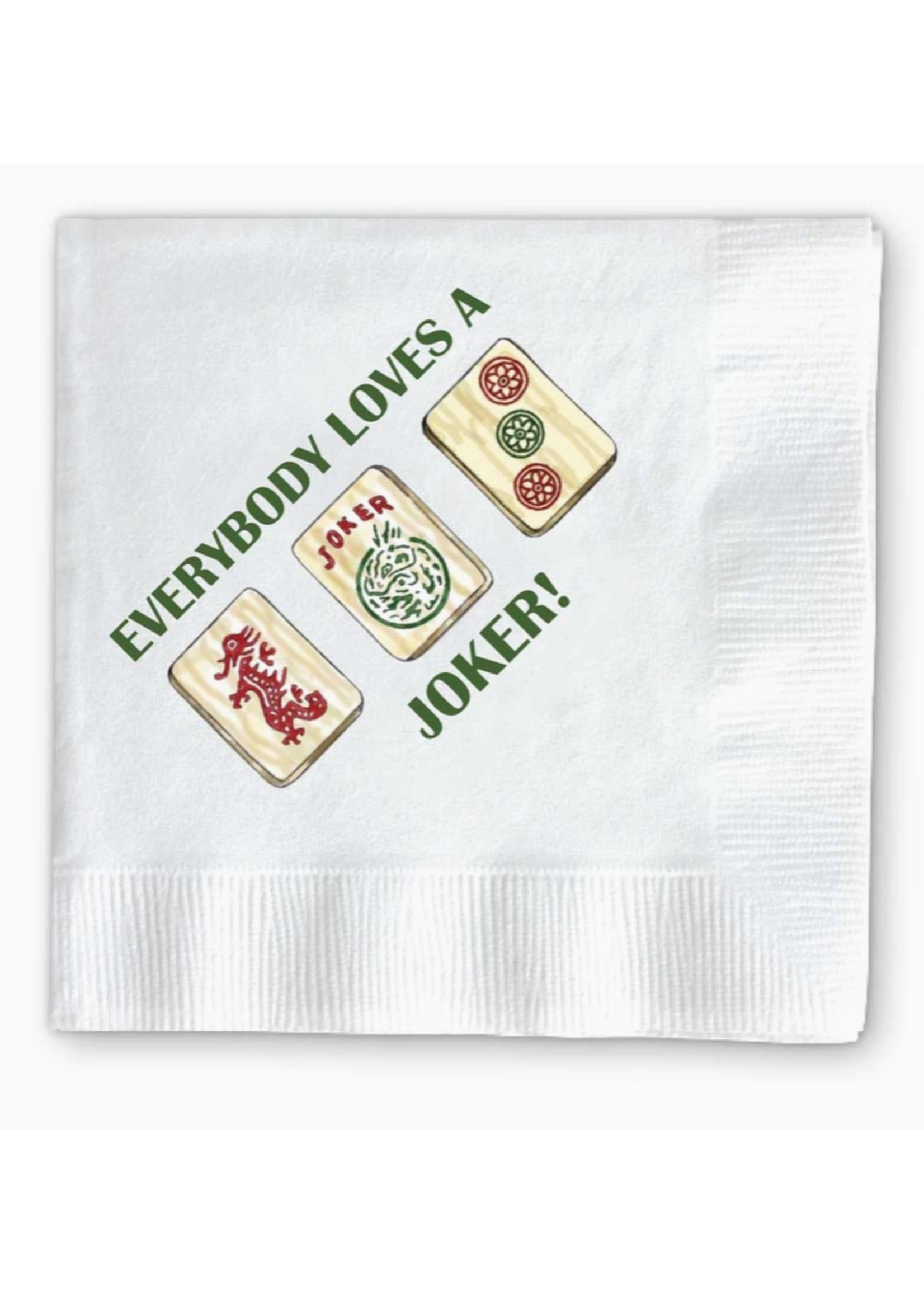 Mahjong Cocktail Napkin Joker