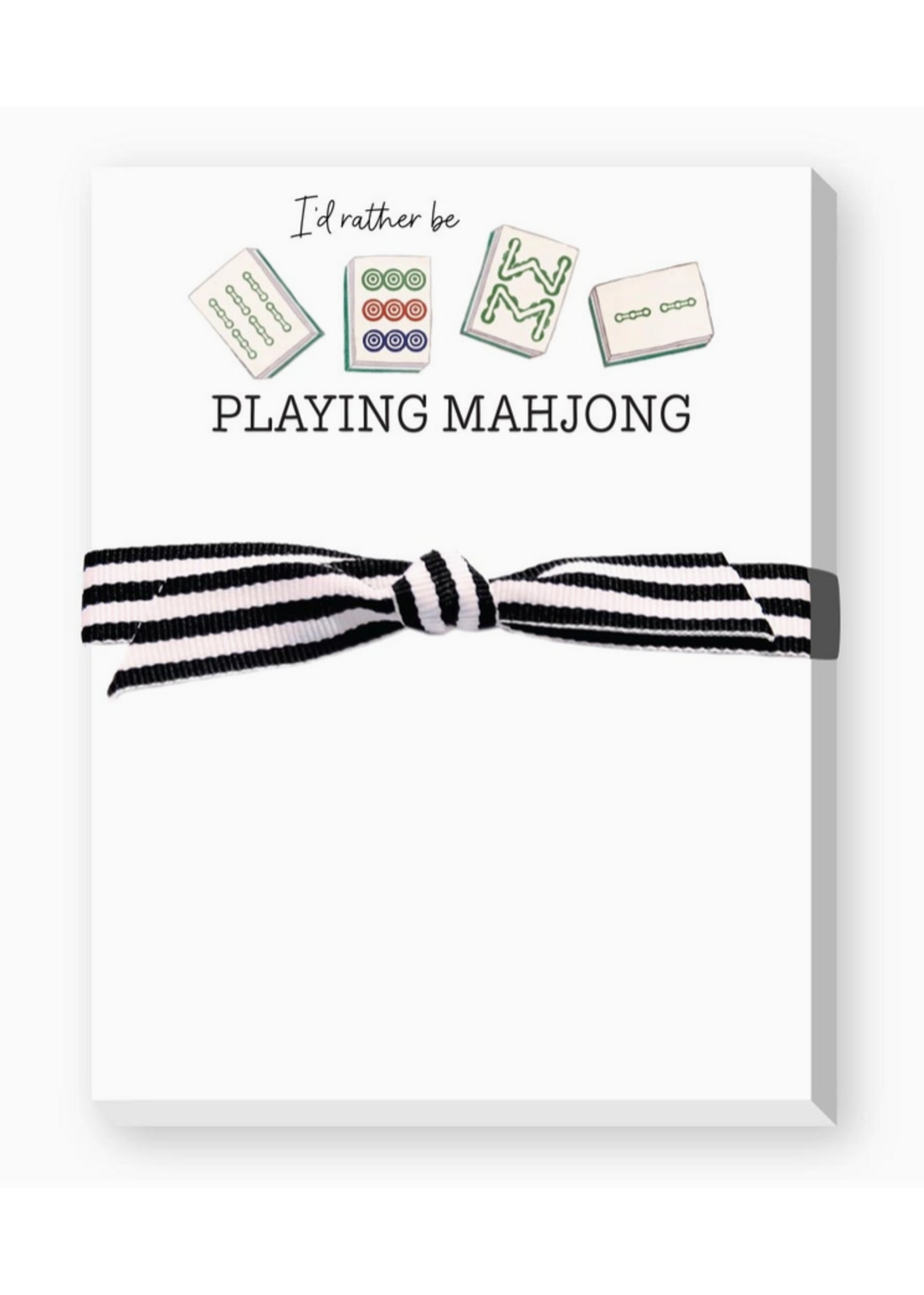 Mahjong Mini Notepad I'd Rather Be Playing