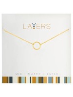 Layers Layers Gold Open Circle Necklace