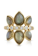 Elizabeth Stone Deco Drop Gemstone Ring
