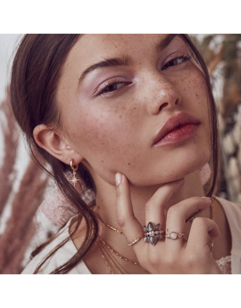 Elizabeth Stone Deco Drop Gemstone Ring