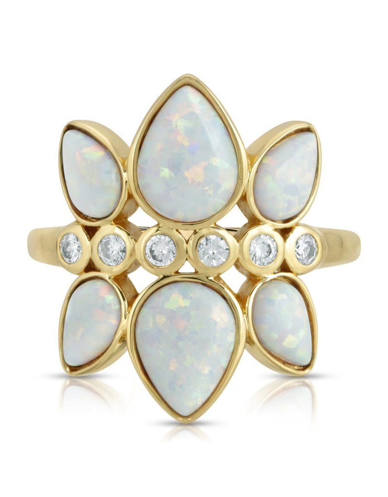 Elizabeth Stone Deco Drop Gemstone Ring