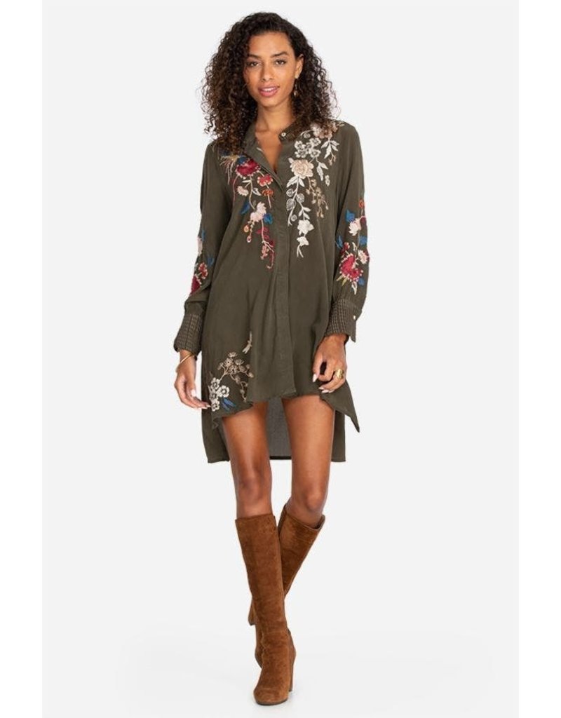 Johnny Was Freja Voyager Tunic Army