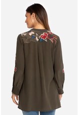 Johnny Was Freja Voyager Tunic Army