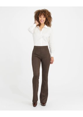 Spanx Faux Suede Flare Pant Chocolate Brown